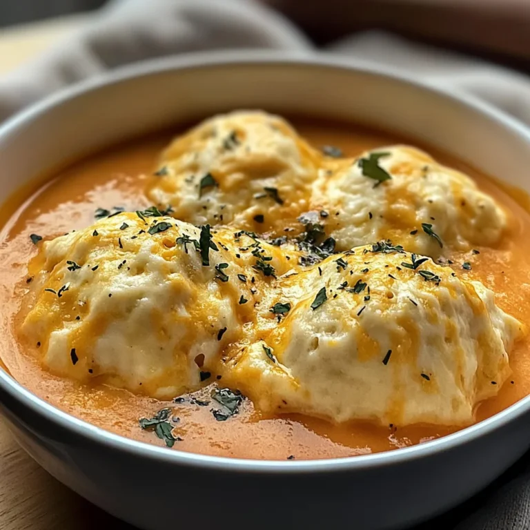 Best Tomato Soup with Cheddar Bay Dumplings