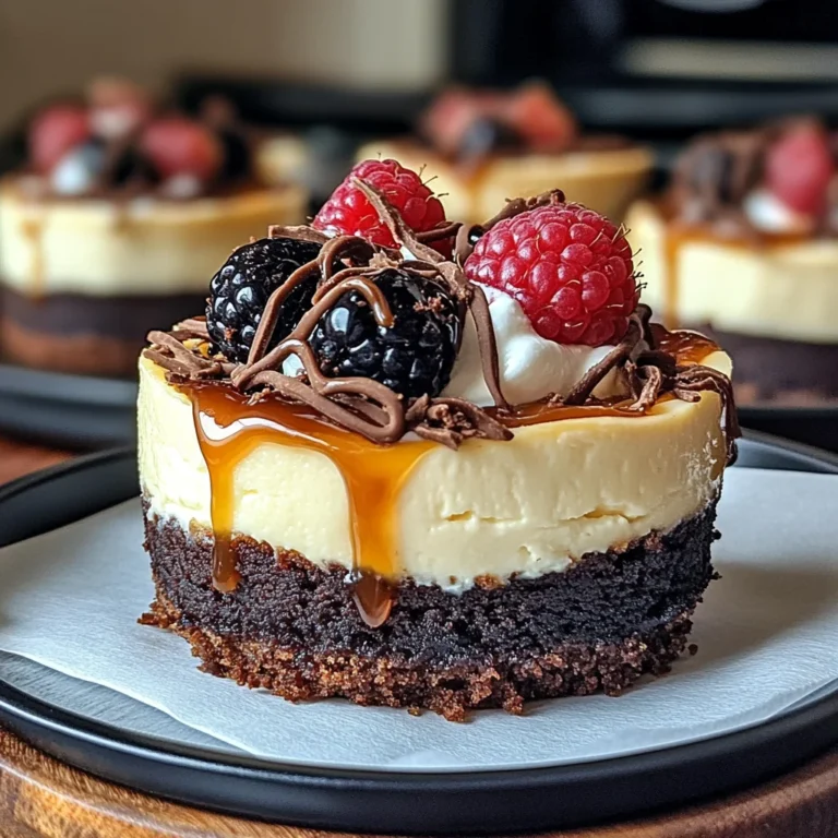 Brownie Bottom Mini Cheesecakes