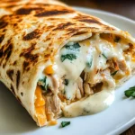 Cheesy Garlic Chicken Wraps