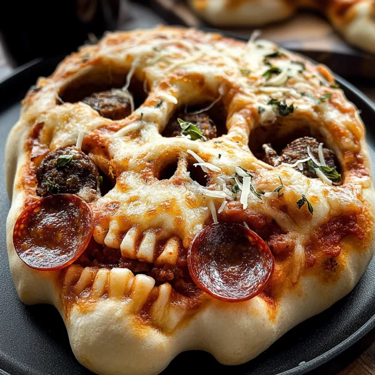 Cheesy Halloween Pizza Skulls