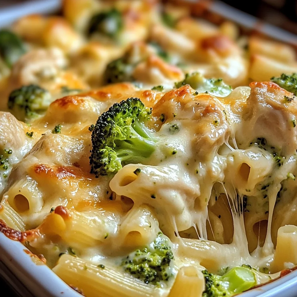 Chicken and Broccoli Alfredo Bake