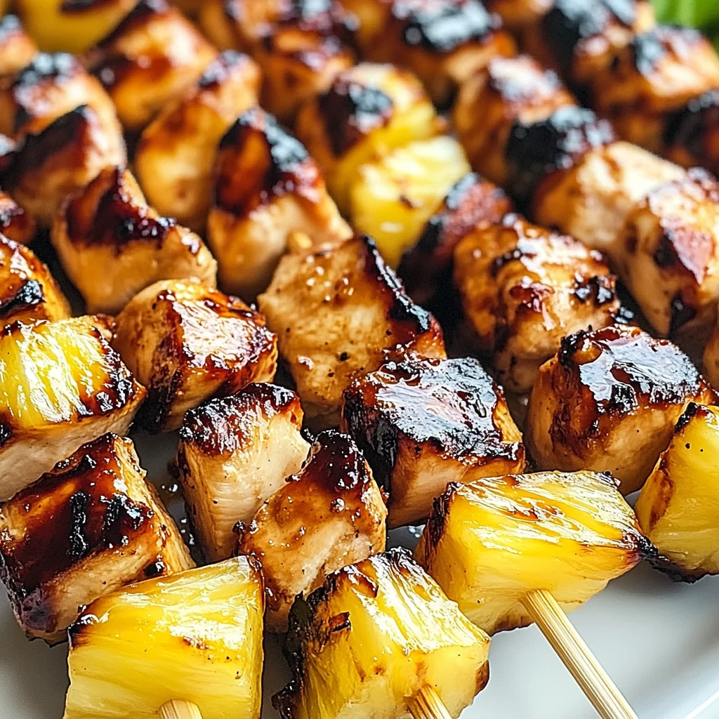 Easy Hawaiian Chicken Kabobs