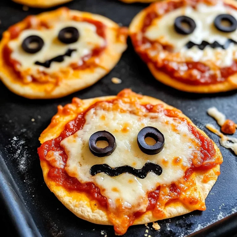 Easy Mini Halloween Pizzas