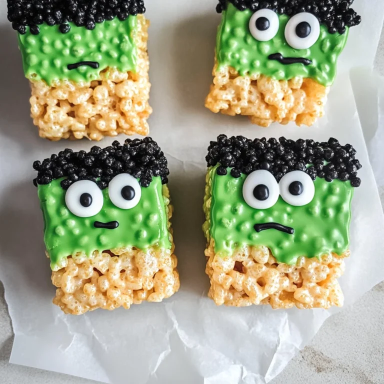 Frankenstein Halloween Rice Krispie Treats