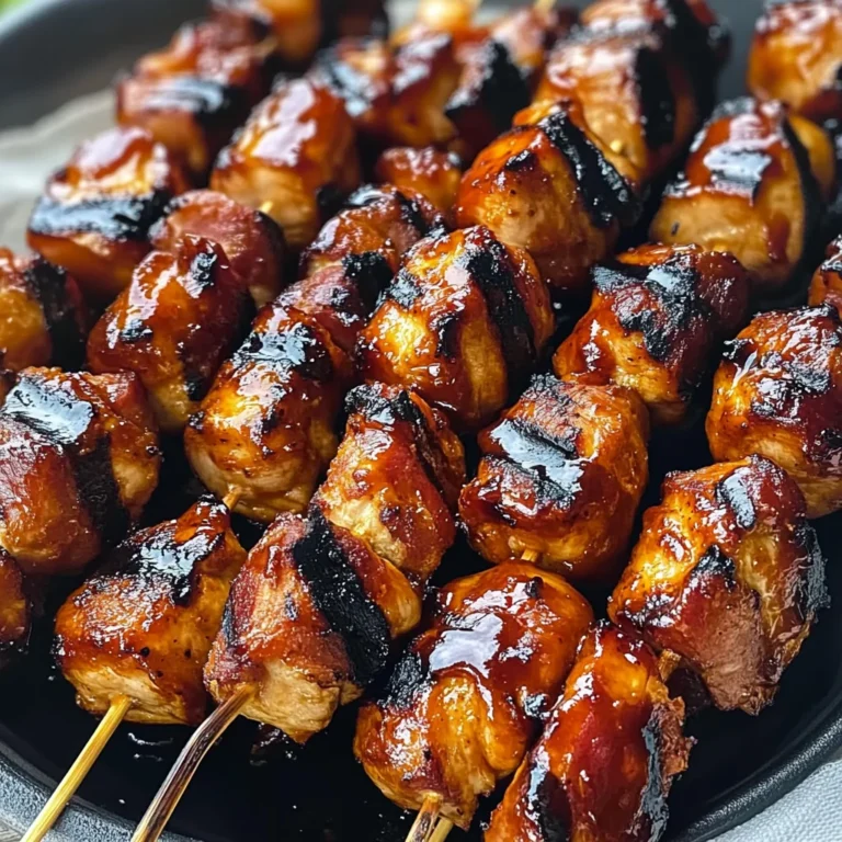 Grilled Honey BBQ Bacon Chicken Kabobs: A Must-Try Delight!