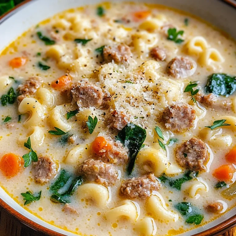 Hearty and Creamy Italian Sausage Ditalini Soup