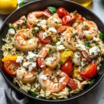 Lemon Feta Orzo Shrimp