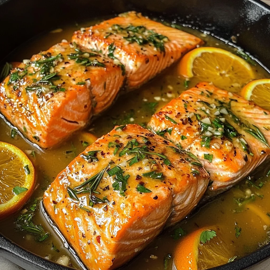Orange-Rosemary Glazed Salmon