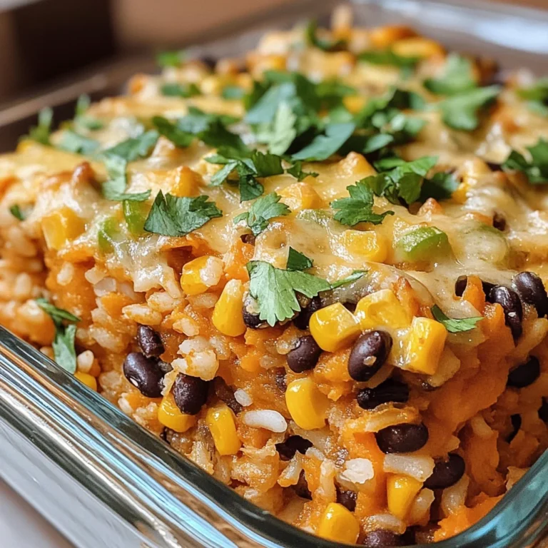 Rice and Bean Casserole with Sweet Potatoes