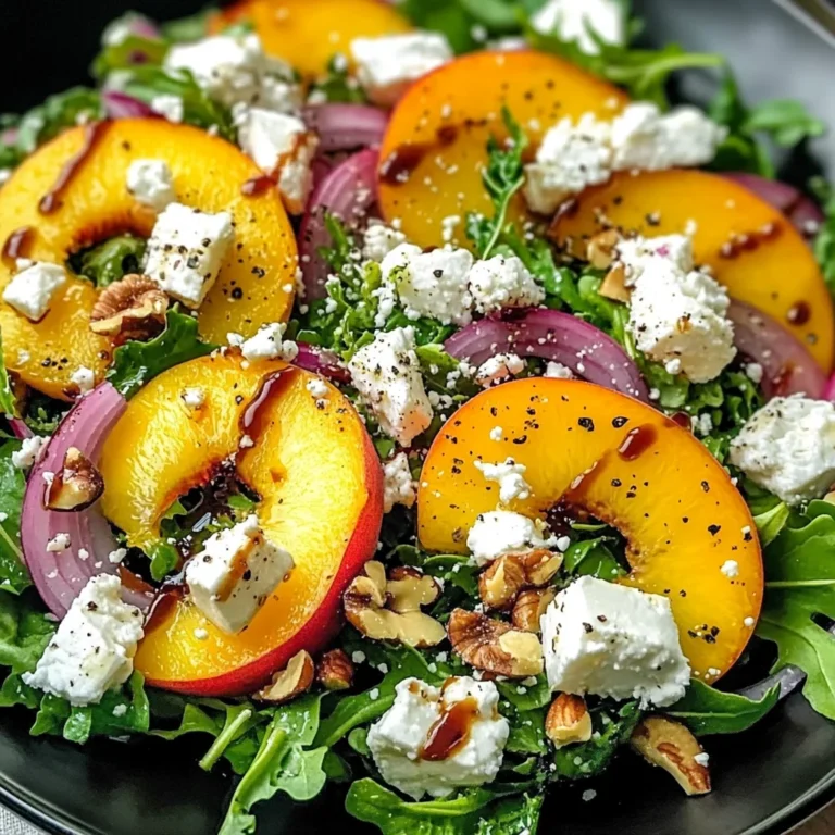 Simple Peach Feta Salad