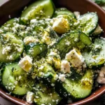 Smashed Cucumber Salad - With Feta and Dill