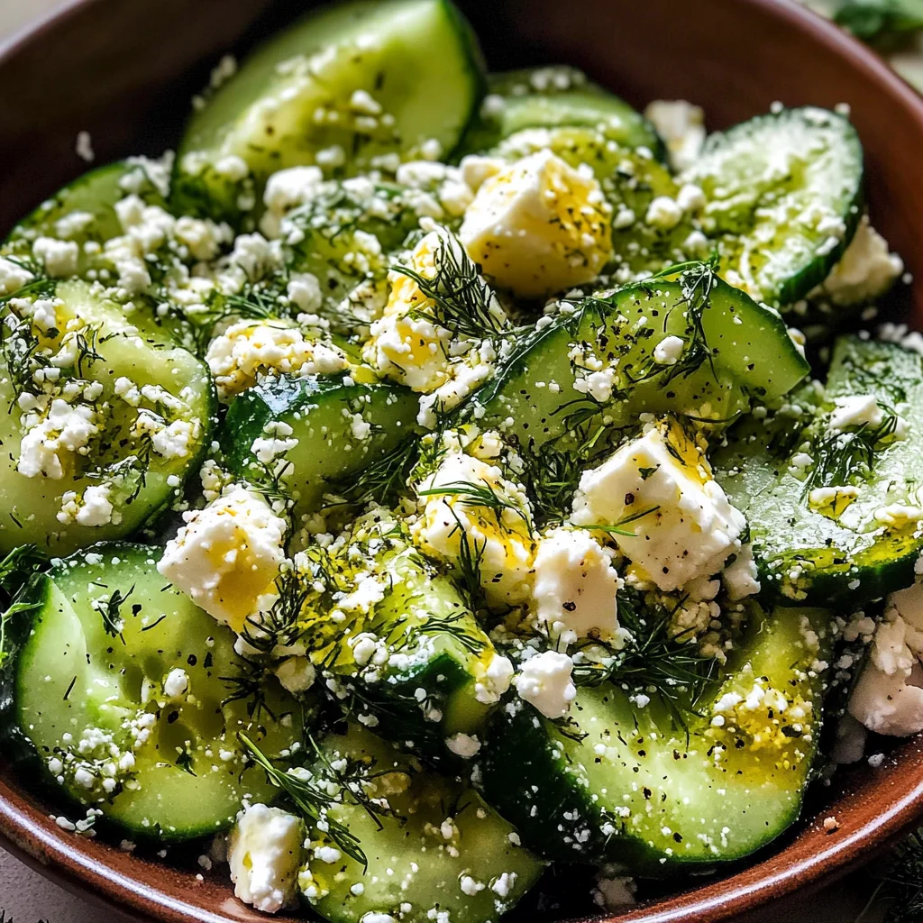 Smashed Cucumber Salad - With Feta and Dill