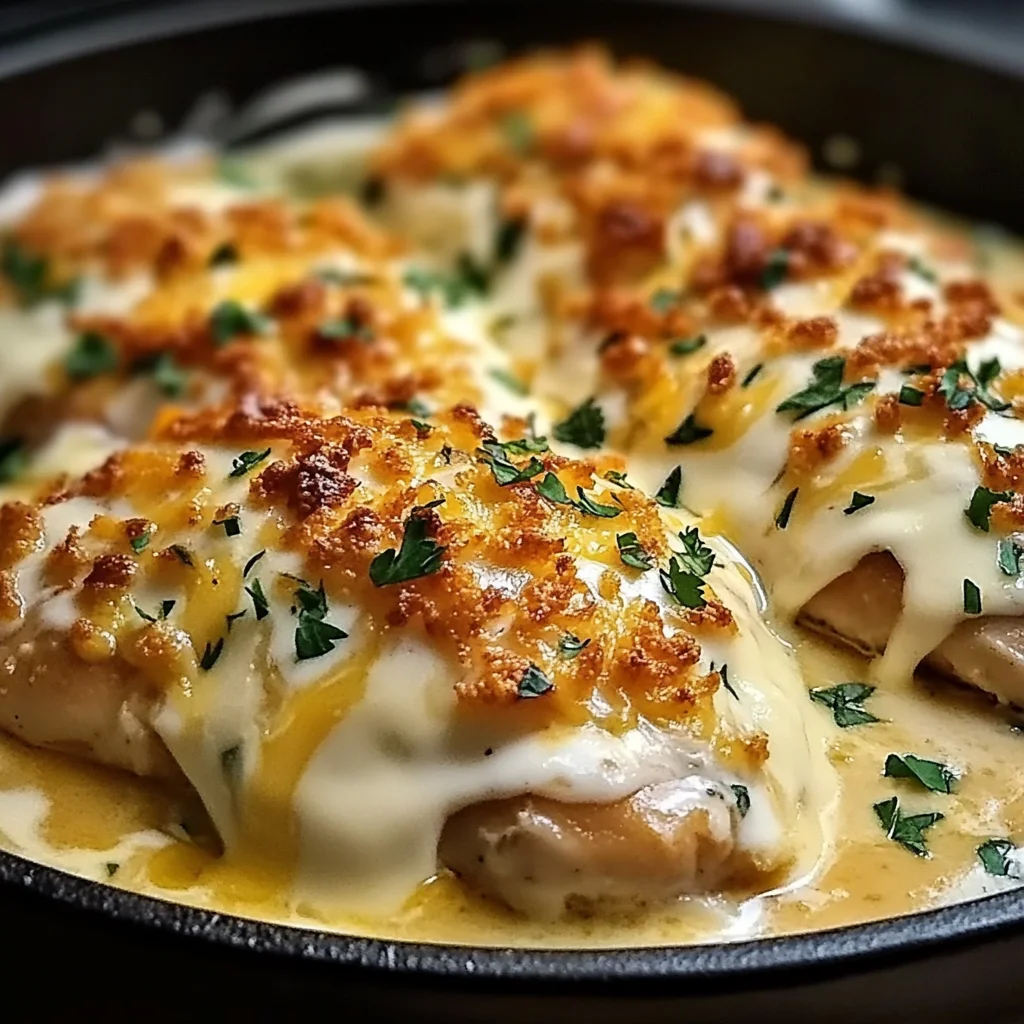 Smothered Cheesy Sour Cream Chicken