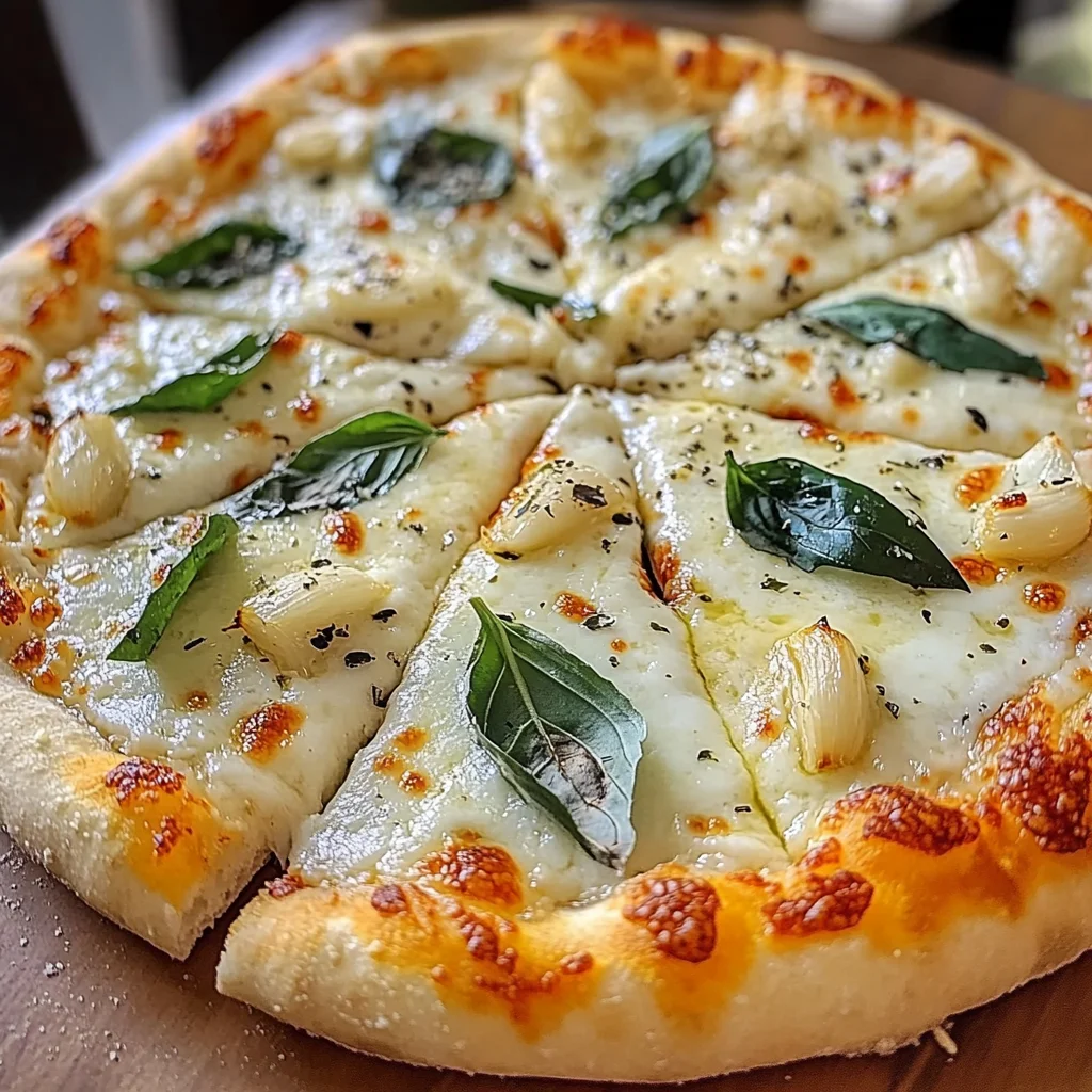 White Garlic Bliss Pizza Recipe - Creamy & Delicious Pizza