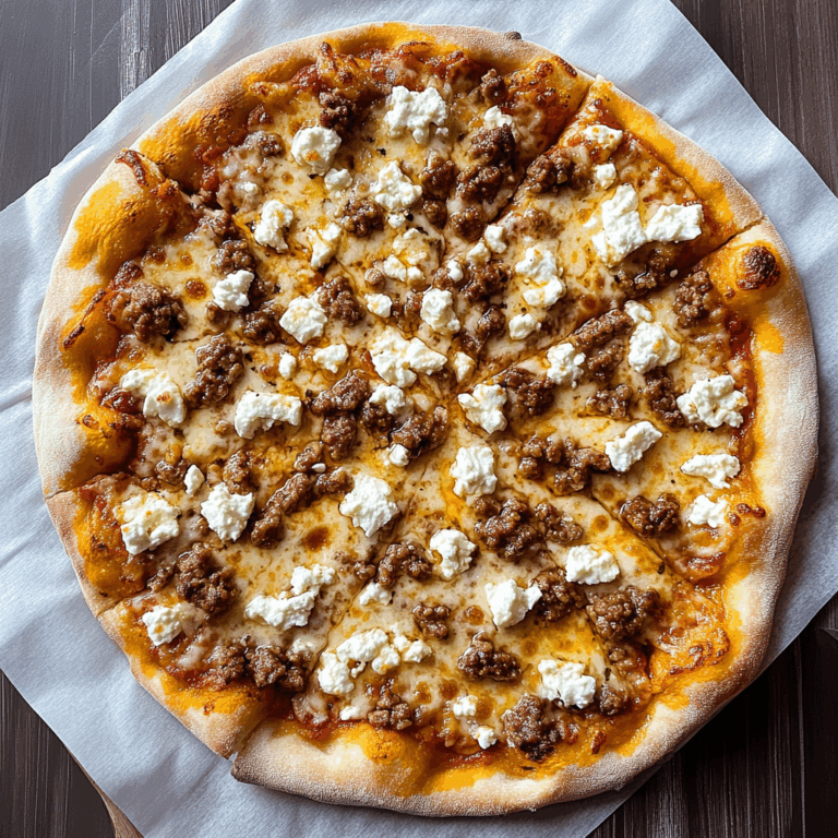 Hot Sausage Feta Honey Pizza