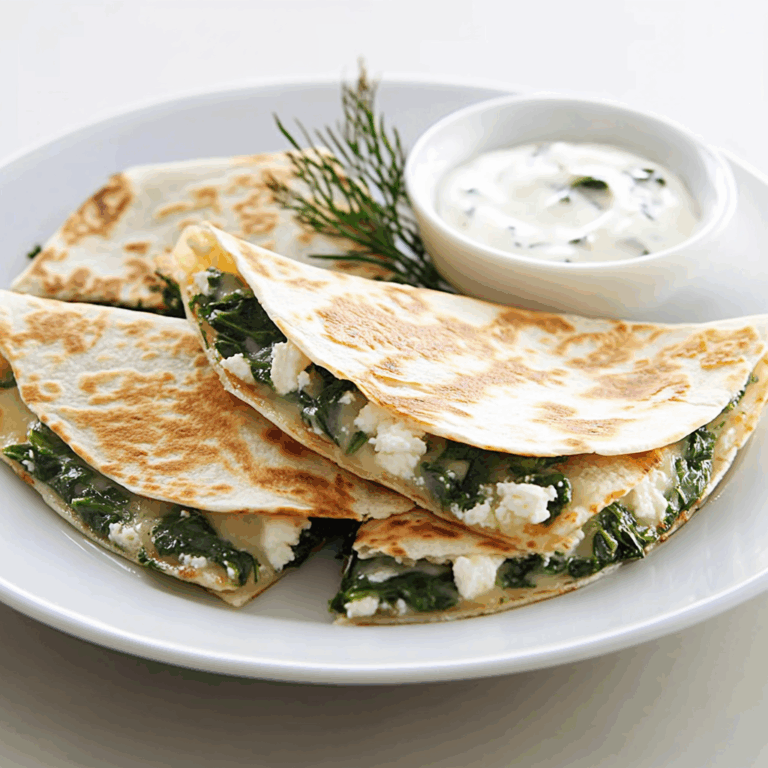 Spinach and Feta Quesadillas