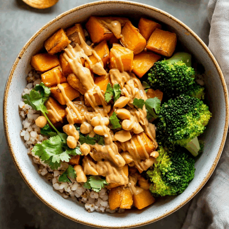 Thai Peanut Sweet Potato Buddha Bowl