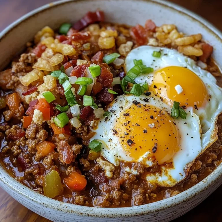 Breakfast Chili and Eggs