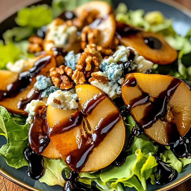 Caramelized Pear and Blue Cheese Salad: A Sweet and Savory Delight