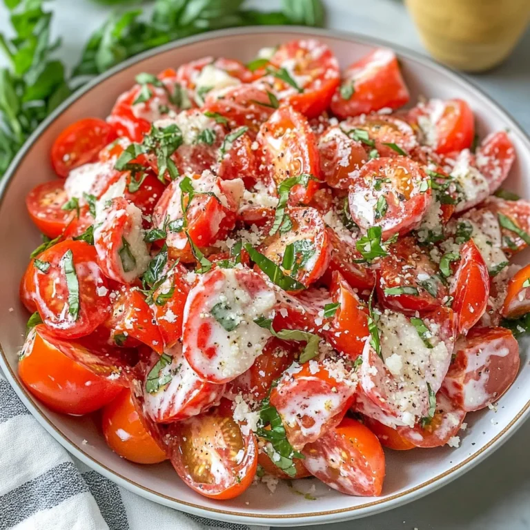 Creamy Tomato Garlic Salad: A Delicious Twist