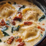 Creamy Tuscan Ravioli Soup : Comfort in Every Spoonful