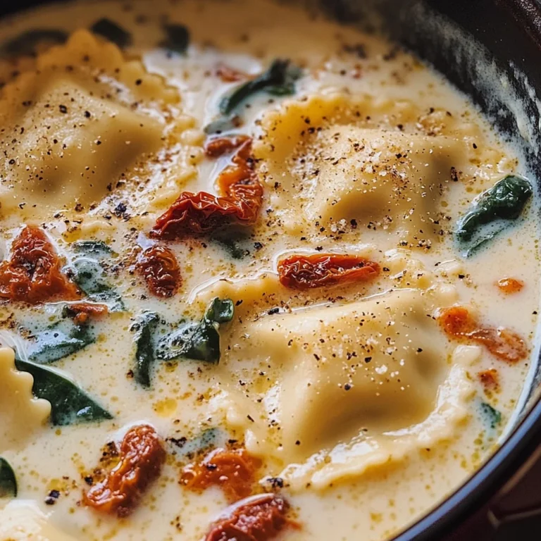 Creamy Tuscan Ravioli Soup : Comfort in Every Spoonful