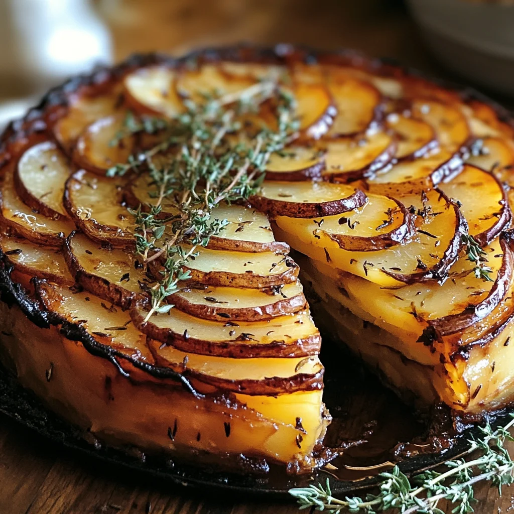 Crispy Balsamic-Thyme Potato Torte