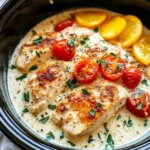 Crockpot Creamy Garlic Parmesan Chicken