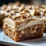 Decadent Apple Cinnamon Blondies with Maple Cream Cheese Frosting