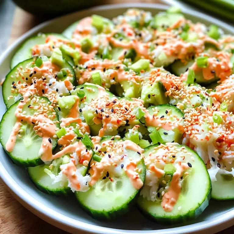 Easy California Roll Cucumber Salad