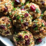 Festive Cranberry Turkey Stuffing Balls
