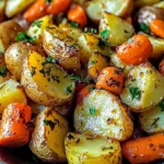 Garlic Herb Roasted Potatoes, Carrots, and Zucchini