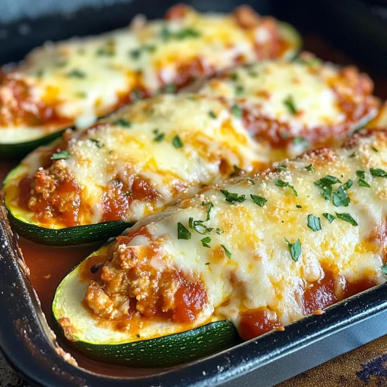 Keto Chicken Parmesan Zucchini Boats