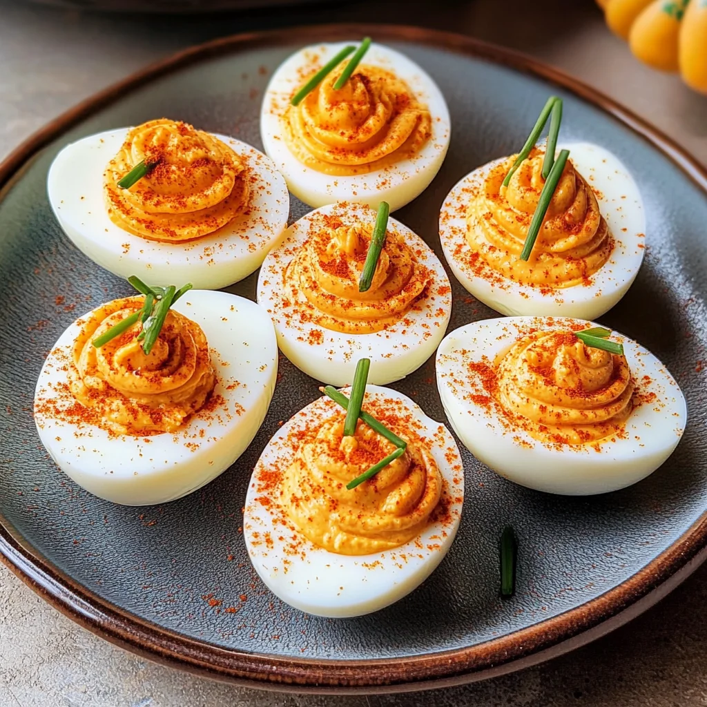 Pumpkin Patch Deviled Eggs