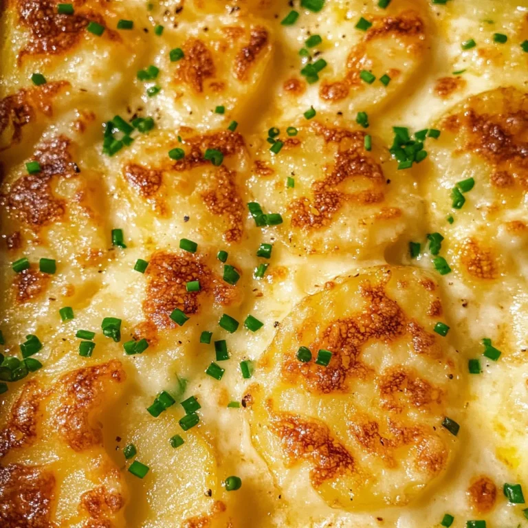 Roasted Garlic Potatoes au Gratin
