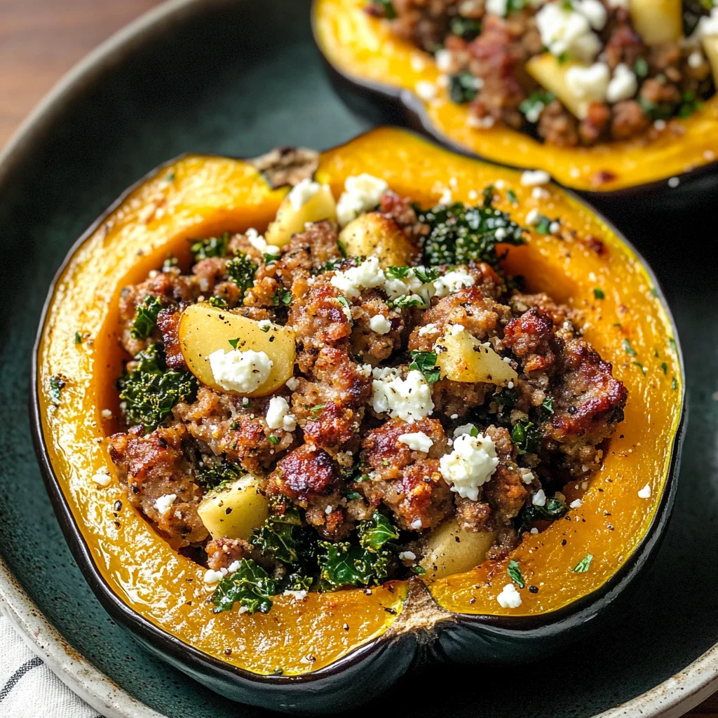 Sausage-Stuffed Acorn Squash