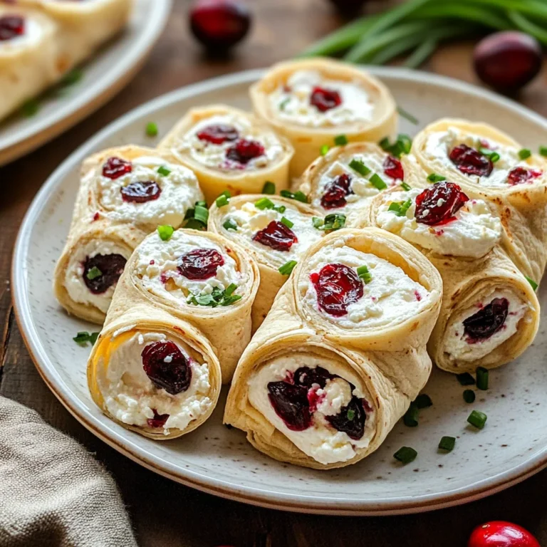 Savory Christmas Cranberry Roll Ups