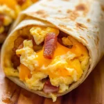 Turkey Bacon Egg and Cheese Breakfast Burritos