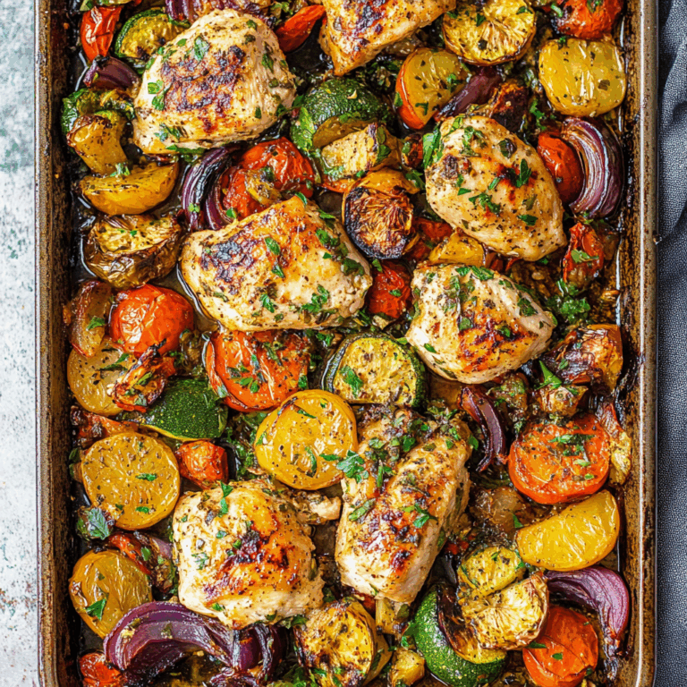 Sheet Pan Greek Chicken and Veggies (Easy One-Pan Meal)