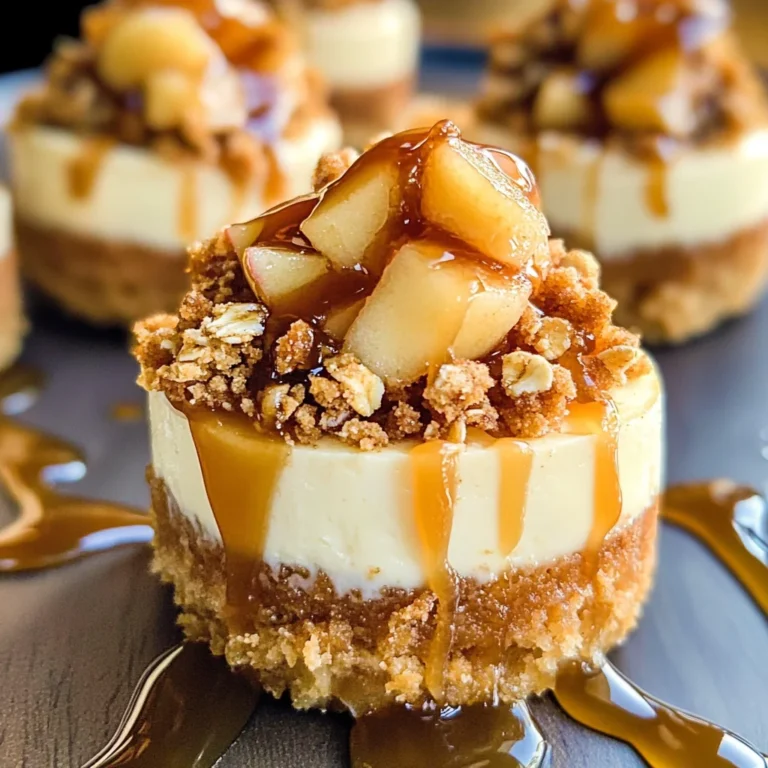 Apple Crisp Mini Cheesecakes