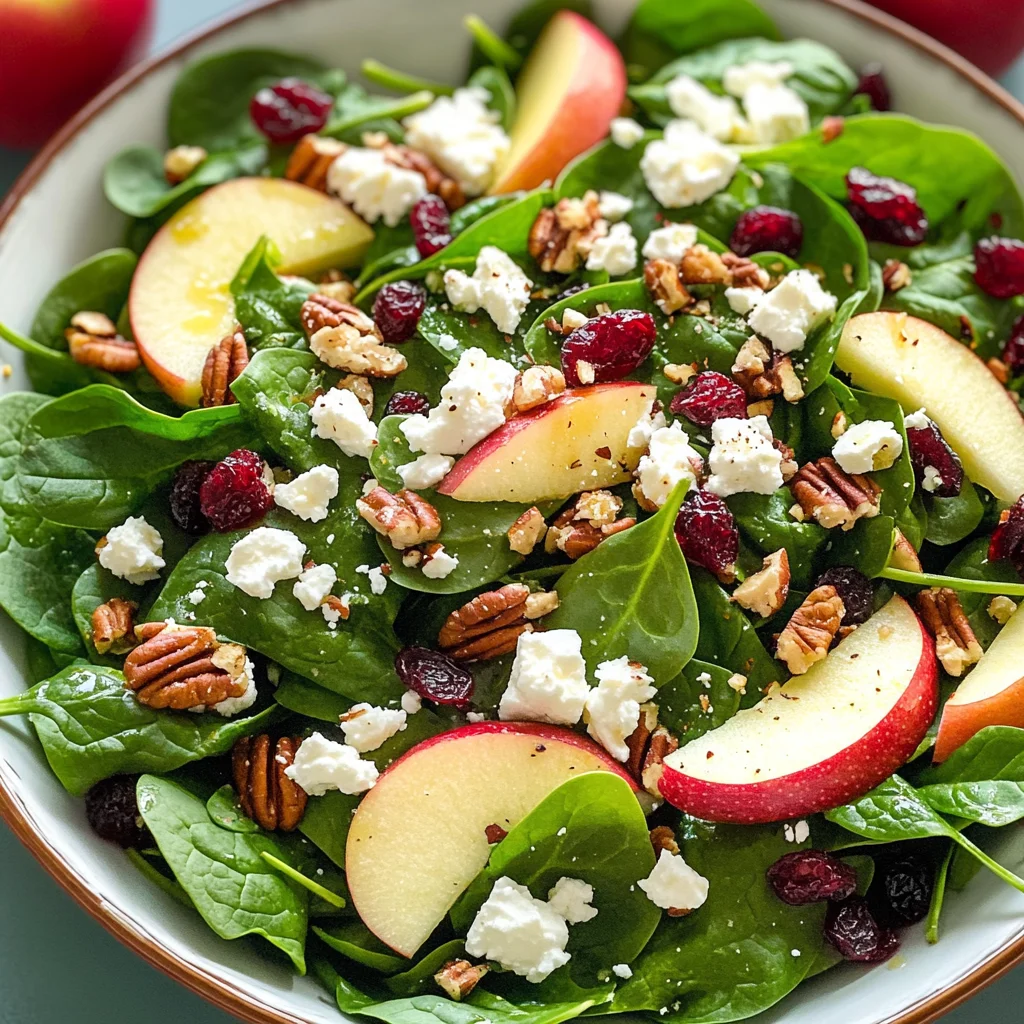 Apple Feta Spinach Salad