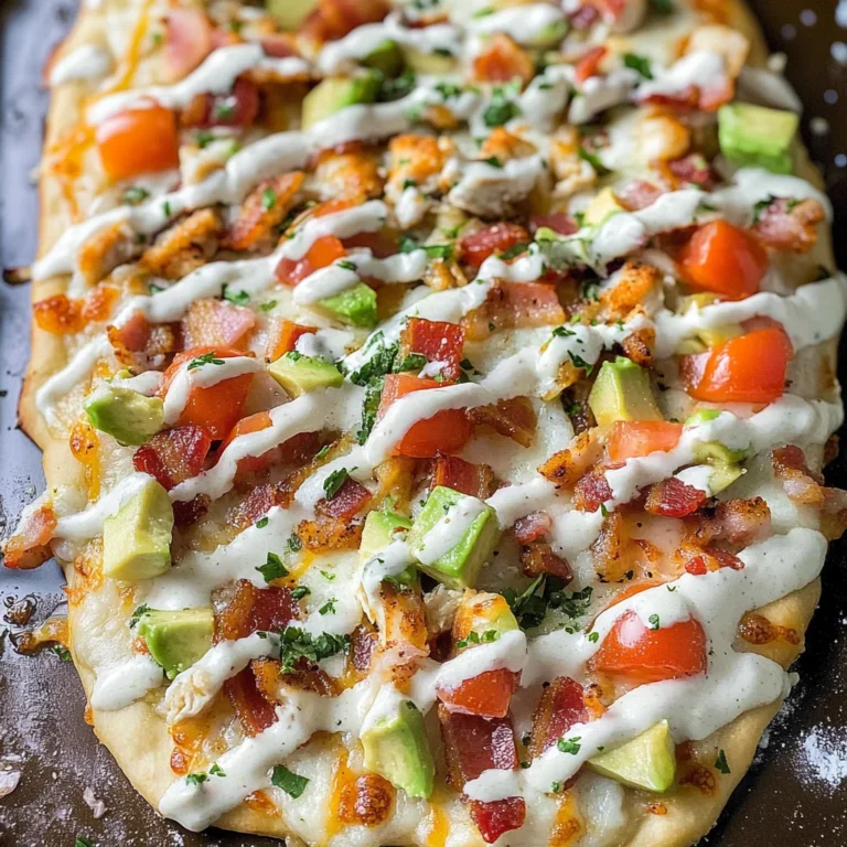 Avocado Chicken Flatbread Pizza