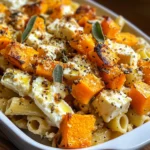 Baked Feta and Butternut Squash Pasta with Sage and Garlic