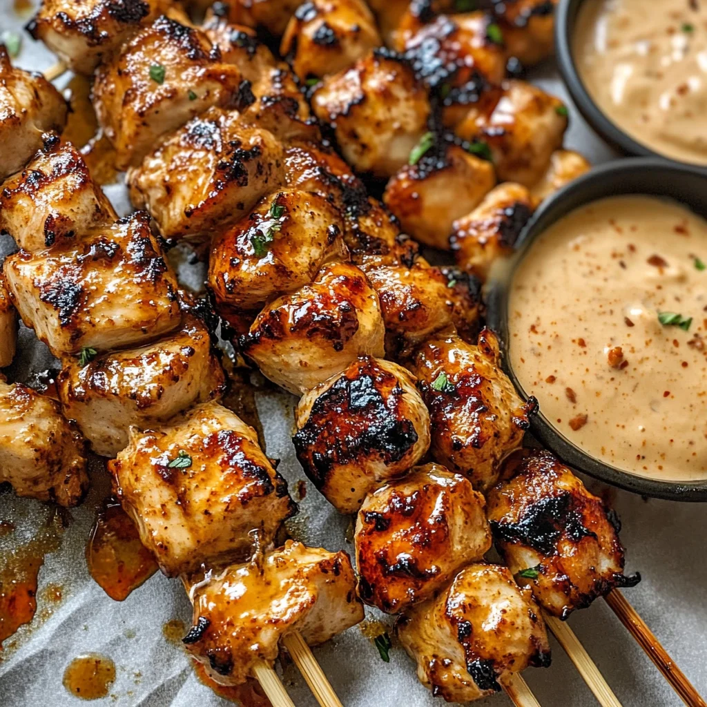 Bang Bang Chicken Skewers
