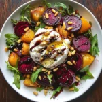 Beet and Burrata Salad with Pine Nuts