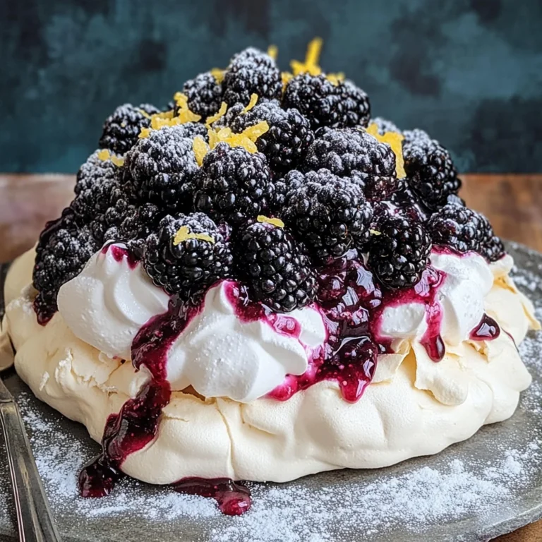 Blackberry Pavlovas