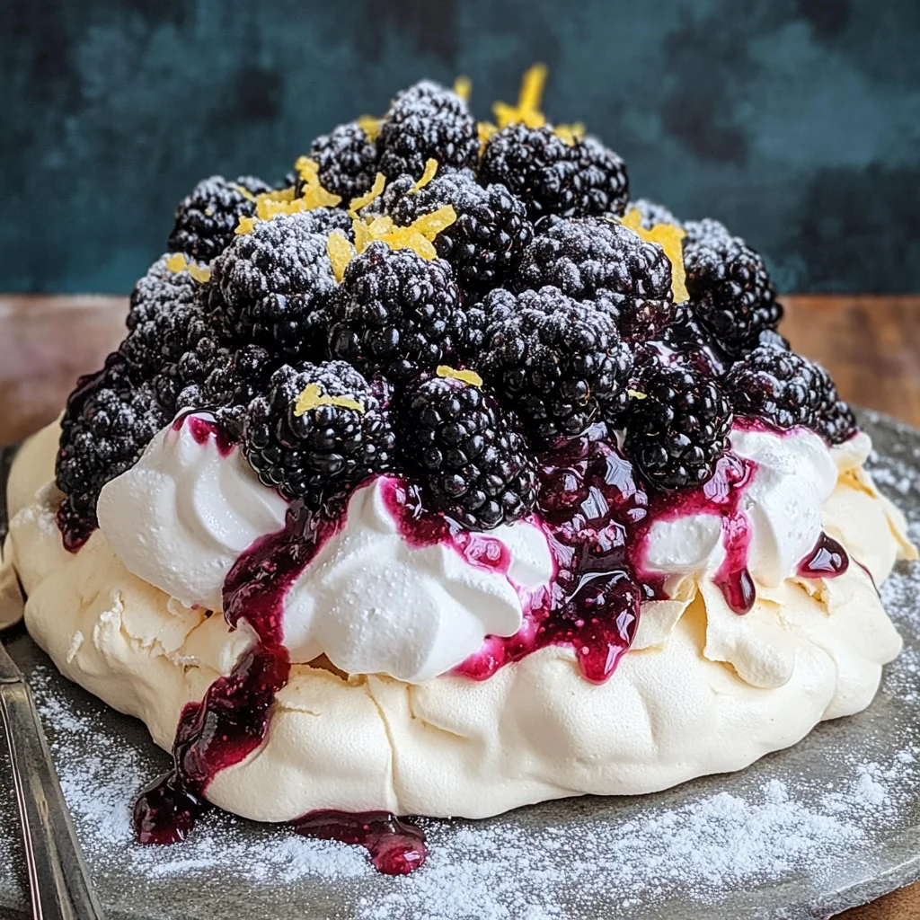 Blackberry Pavlovas