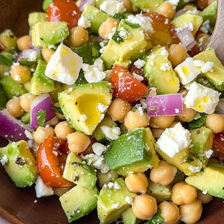Chickpea Feta Avocado Salad