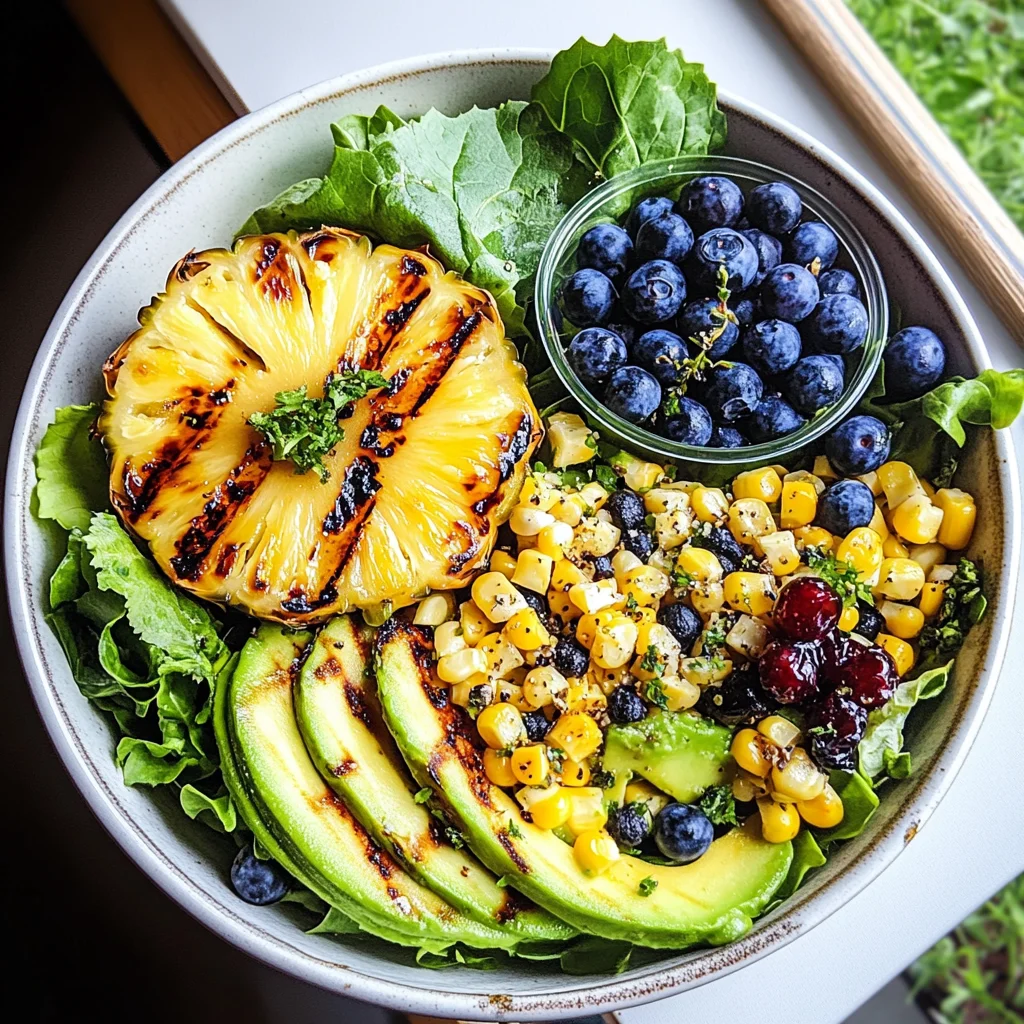 Creamy Citrus Dressing + Grilled Pineapple Salad