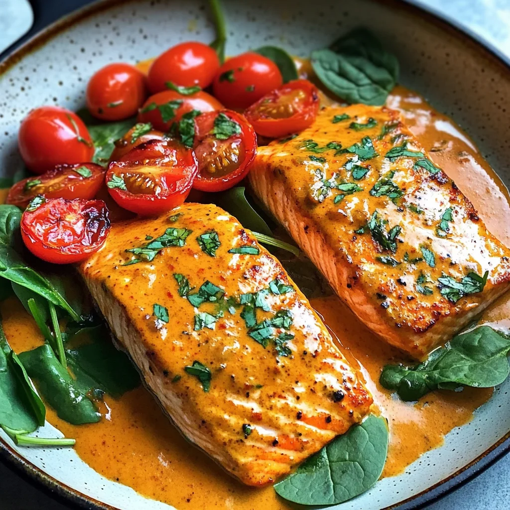 Creamy Roasted Red Pepper Salmon Recipe - Delicious & Easy